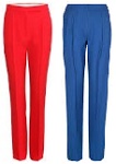 What colour are the trousers?   - They are .......................  . 