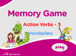 Action Verbs Vocabulary Memory 3